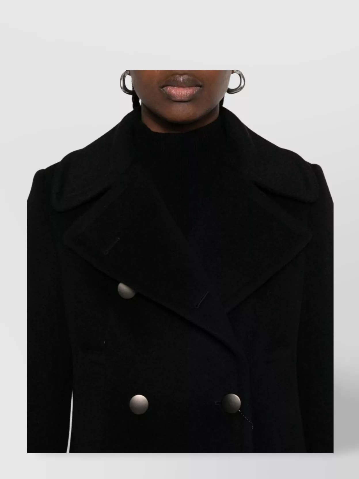 Tagliatore Flap Pockets Wool Double-breasted Coat In Black