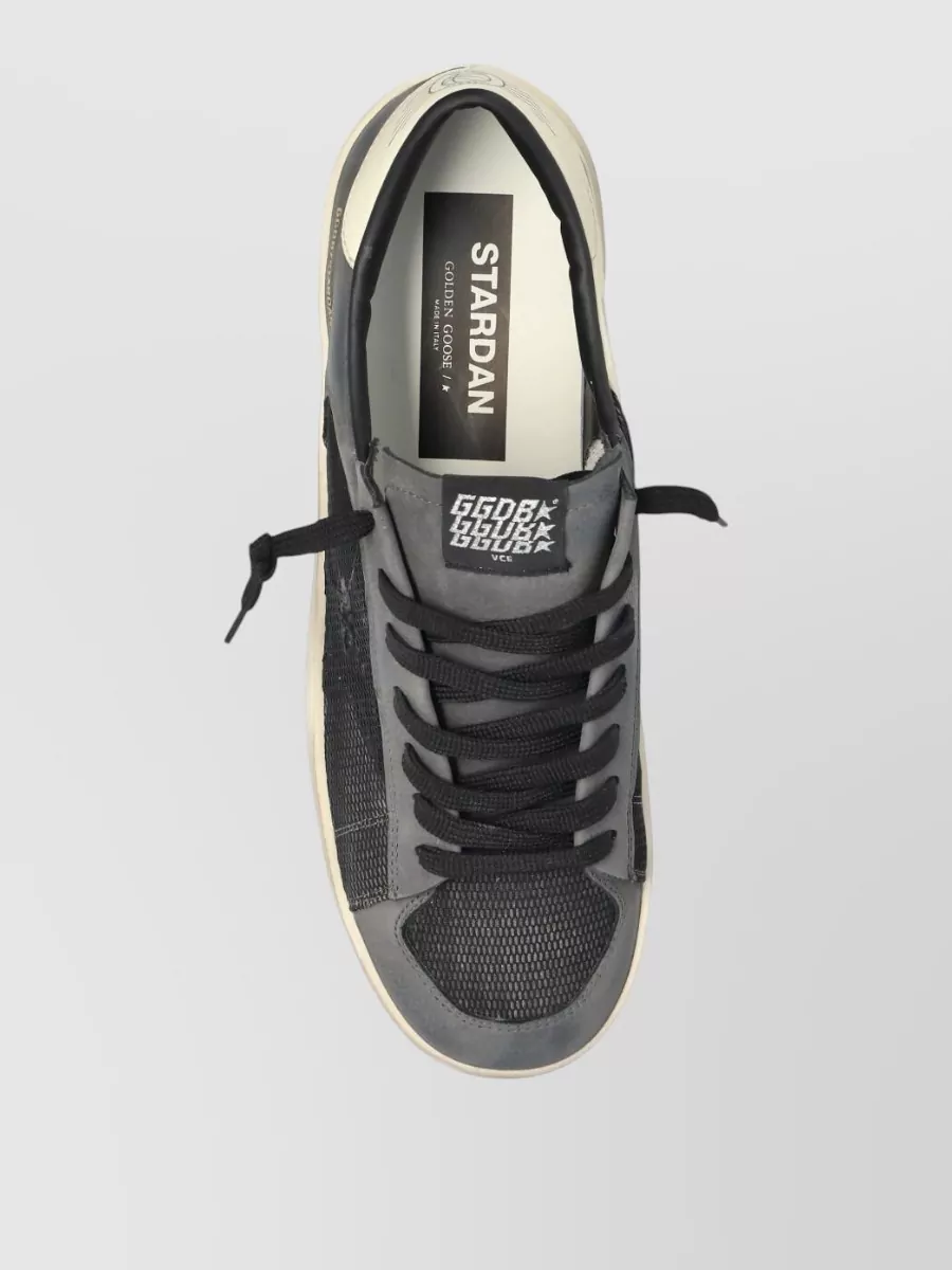 Golden Goose Stardan Leather Sneakers Contrast Sole Design