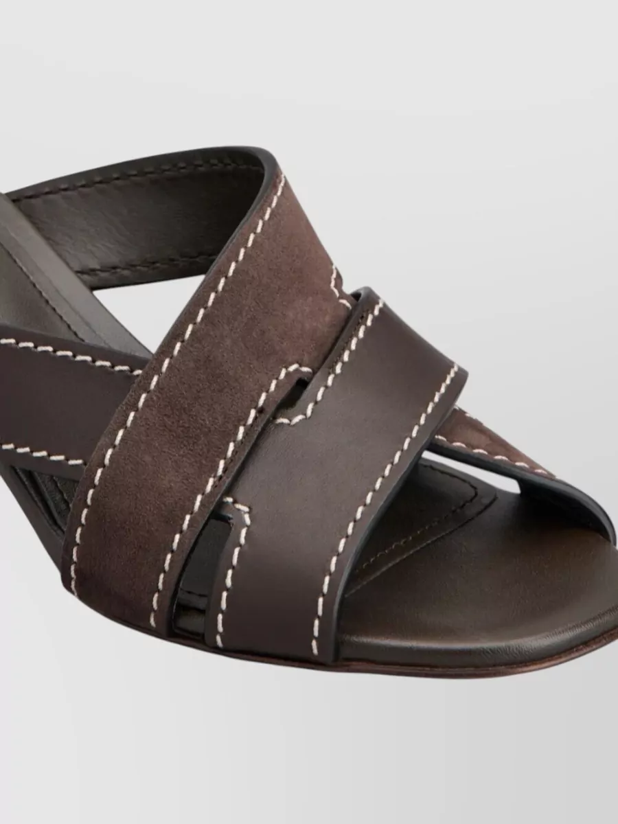 Tod's Leather Suede Sandals