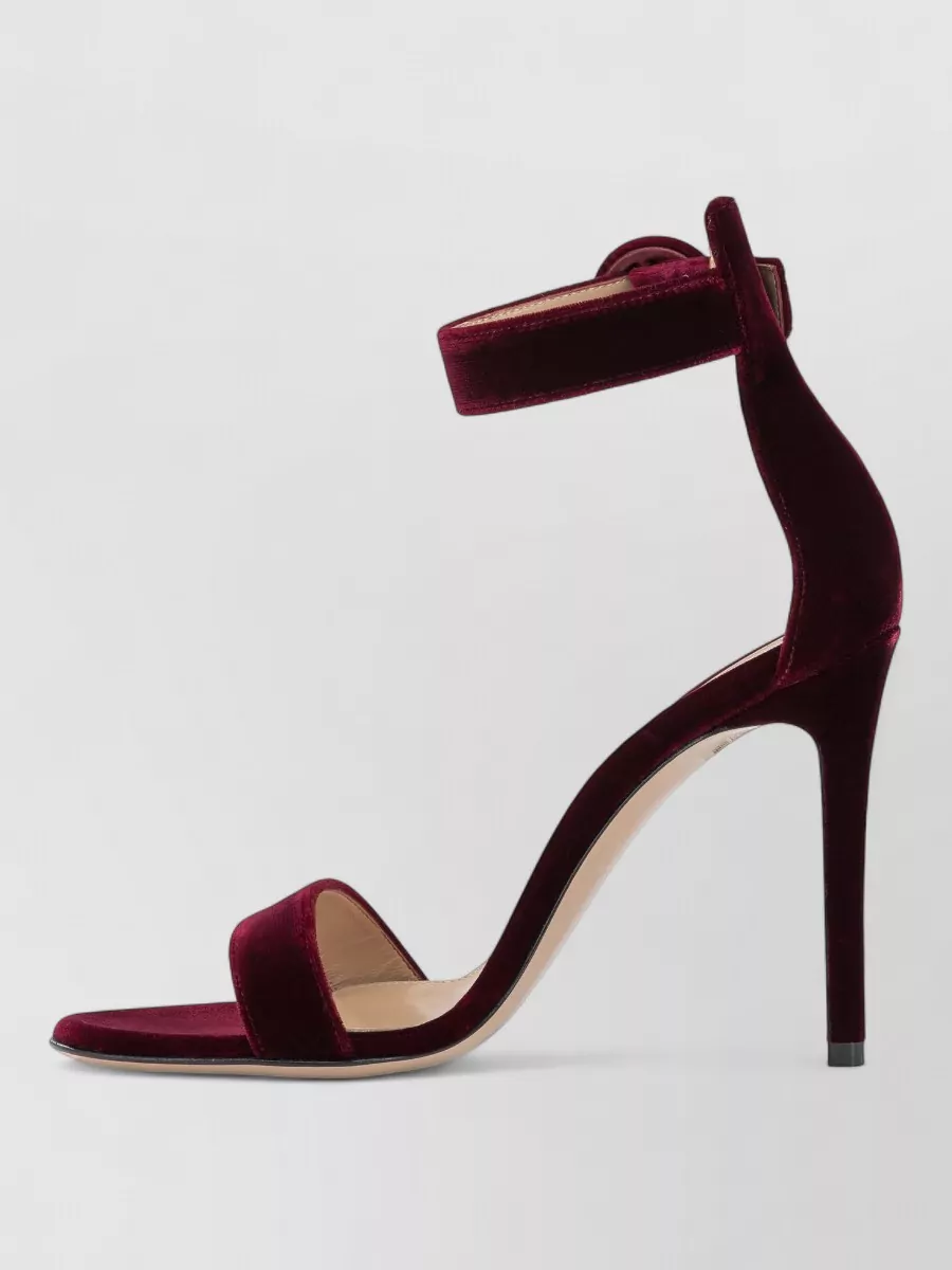 Gianvito Rossi Velvet Ankle-Strap Sandals
