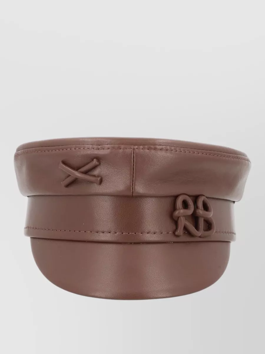 Ruslan Baginskiy Leather Baker Boy Cap