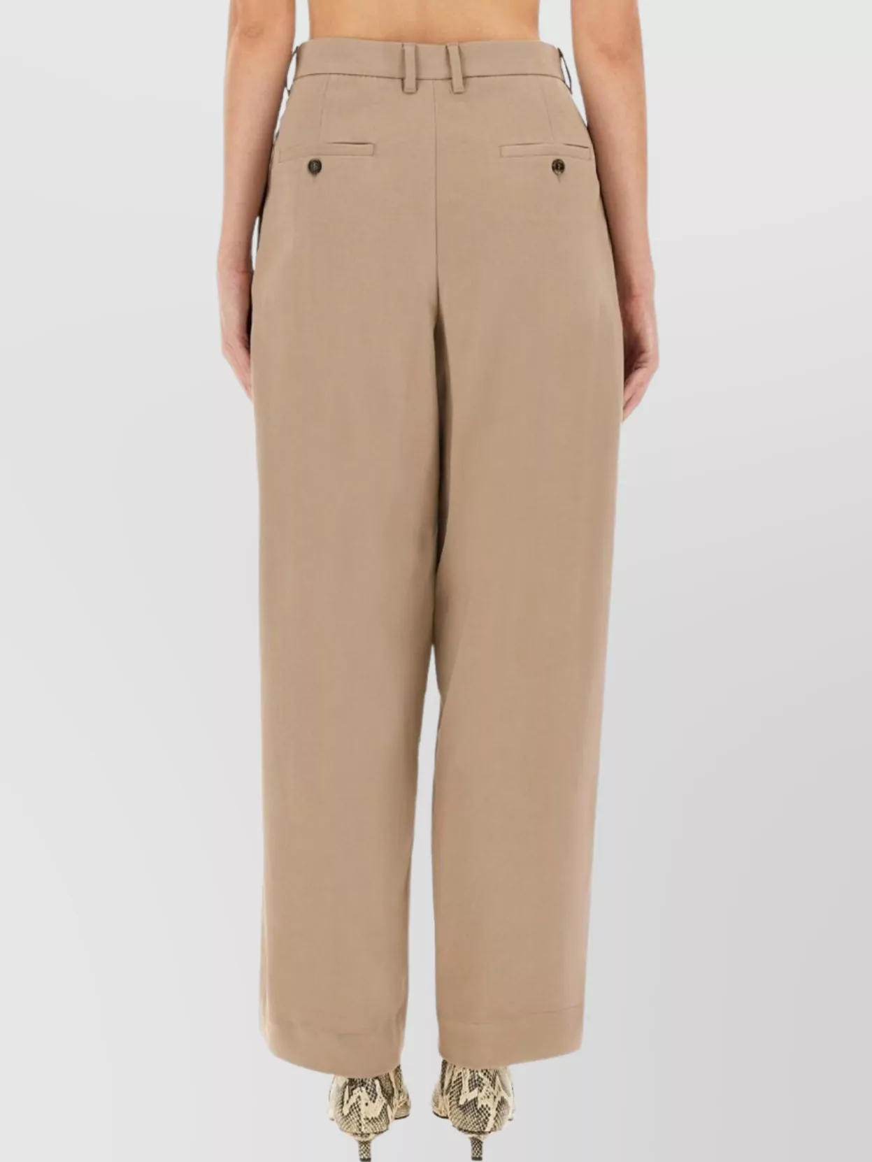 S Max Mara Wide Leg Trousers With Pleats And Pockets