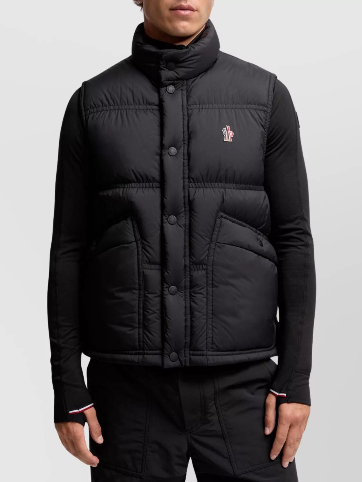 Moncler Padded Nylon Vest High Collar