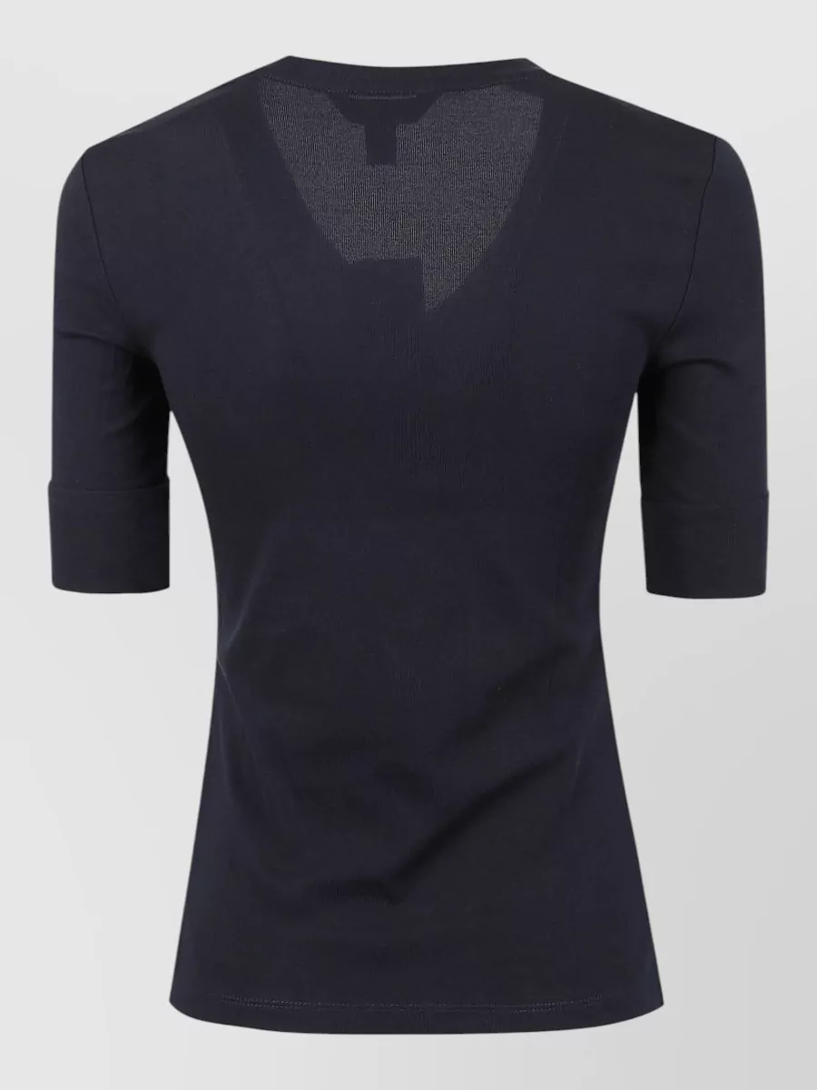 Lauren Ralph Lauren V-Neck Elbow-Sleeve Slim-Fit T-Shirt
