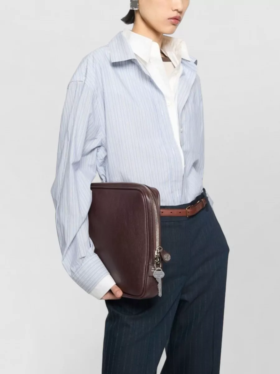 Acne Studios Striped Layered Cropped Shirt