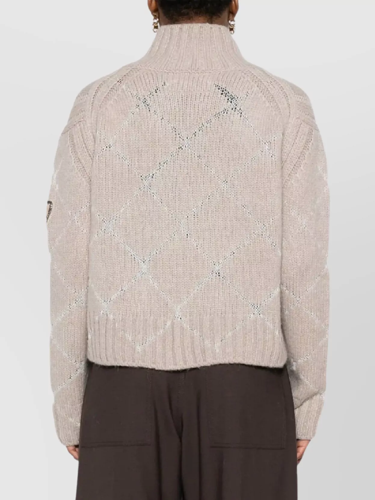 Ermanno Scervino Long Sleeve Turtleneck Knitwear Top