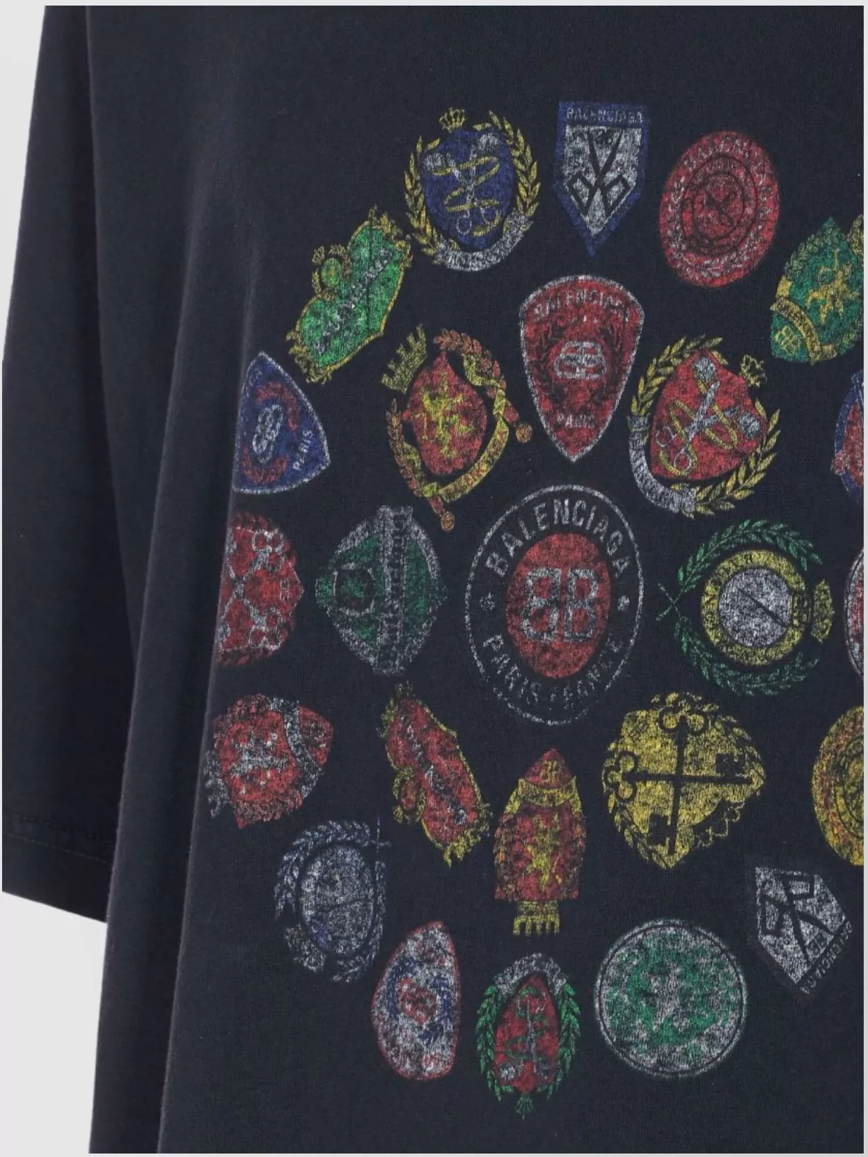 Balenciaga Oversized Graphic Print Crewneck T-Shirt