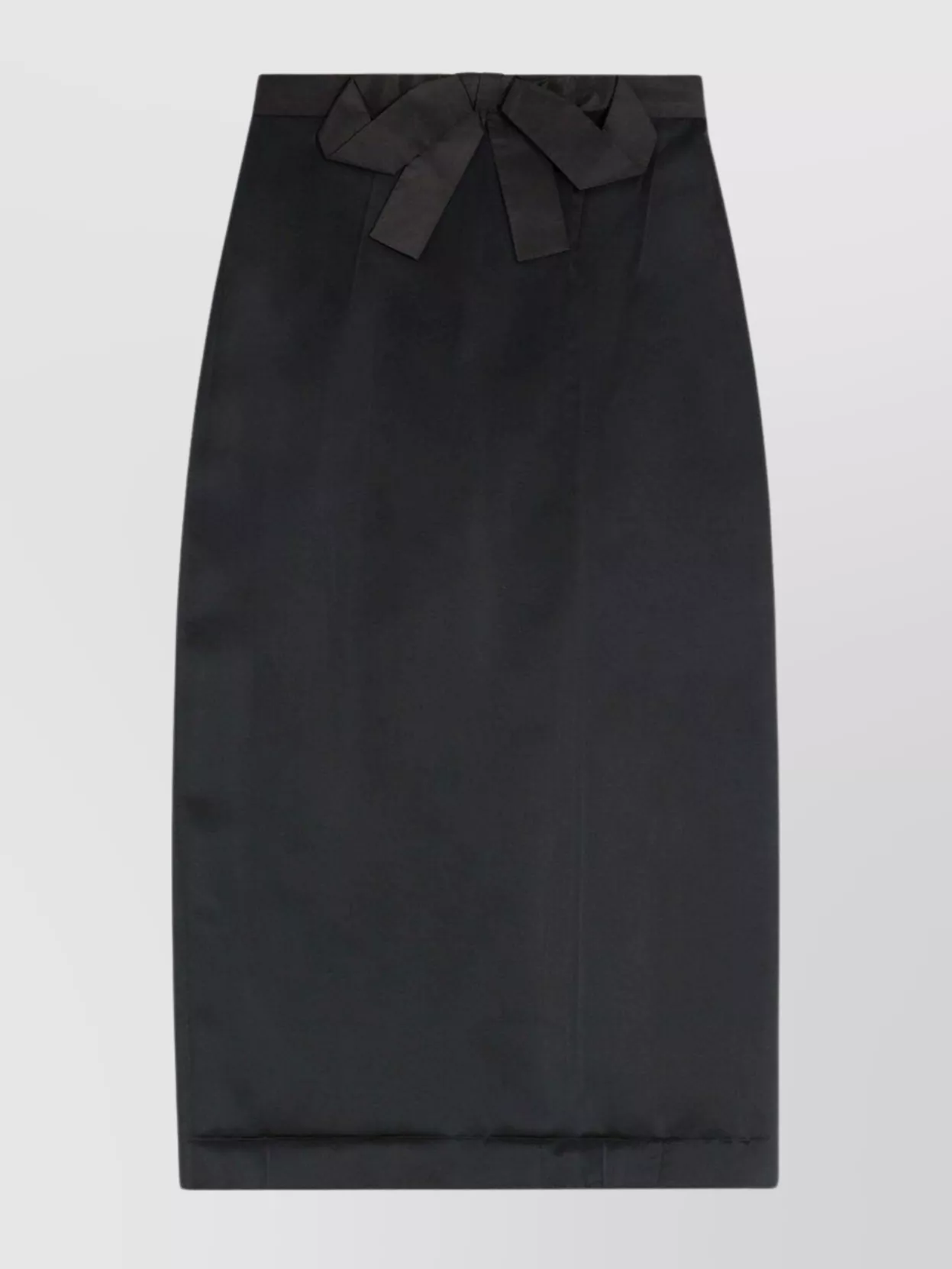 Valentino High Waist Satin Skirt With Bow Detail In Animal Print