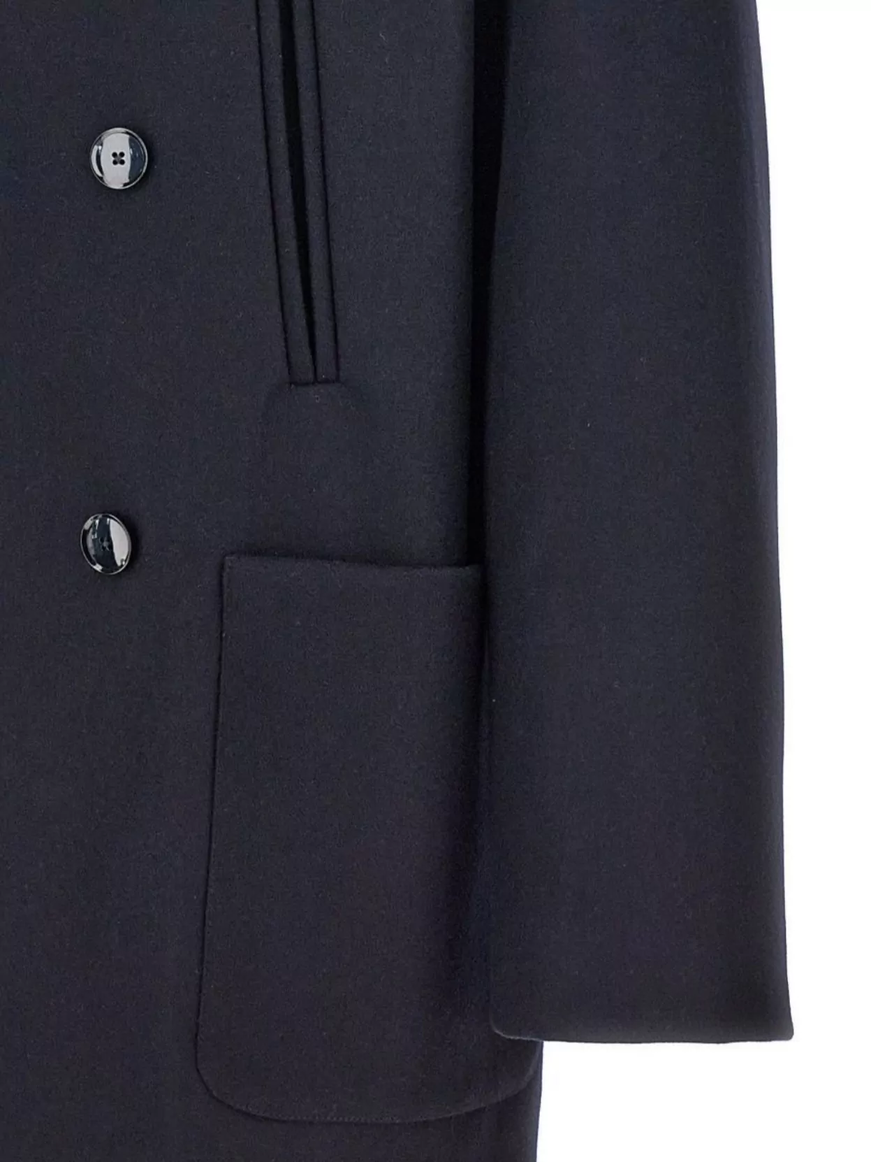 BARENA VENEZIA LAPEL DOUBLE-BREASTED COAT SIDE POCKETS