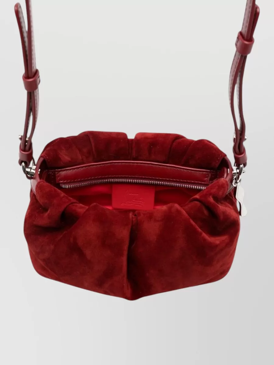 Christian Louboutin Eva Mini Suede Leather Clutch Bag