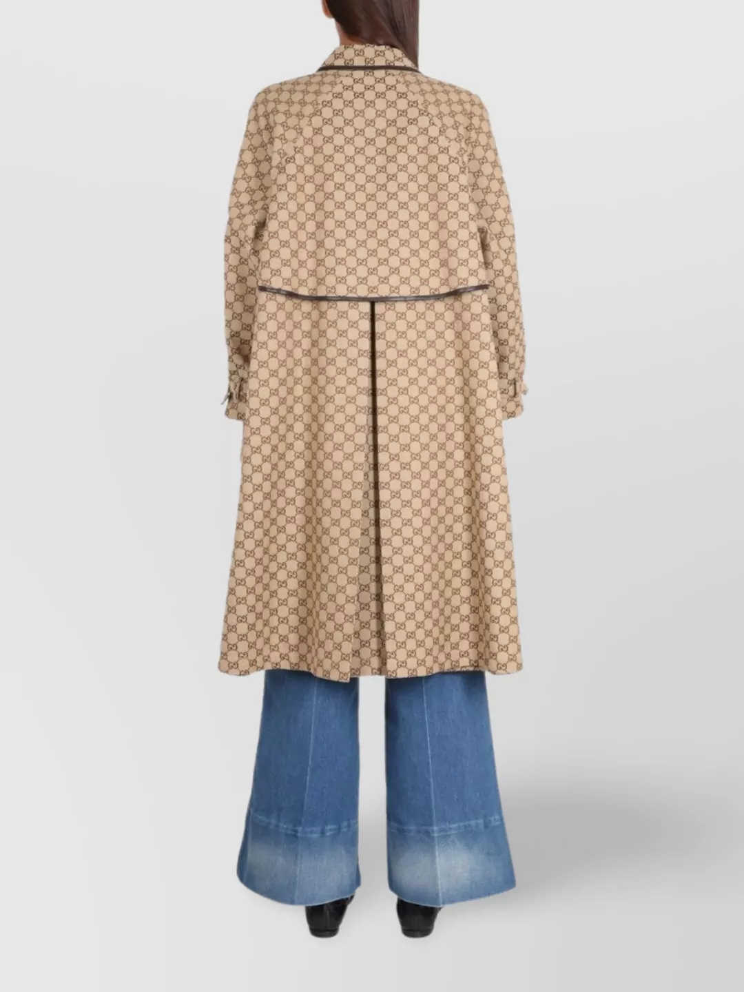 Gucci Reversible Plaid Coat Side Pockets