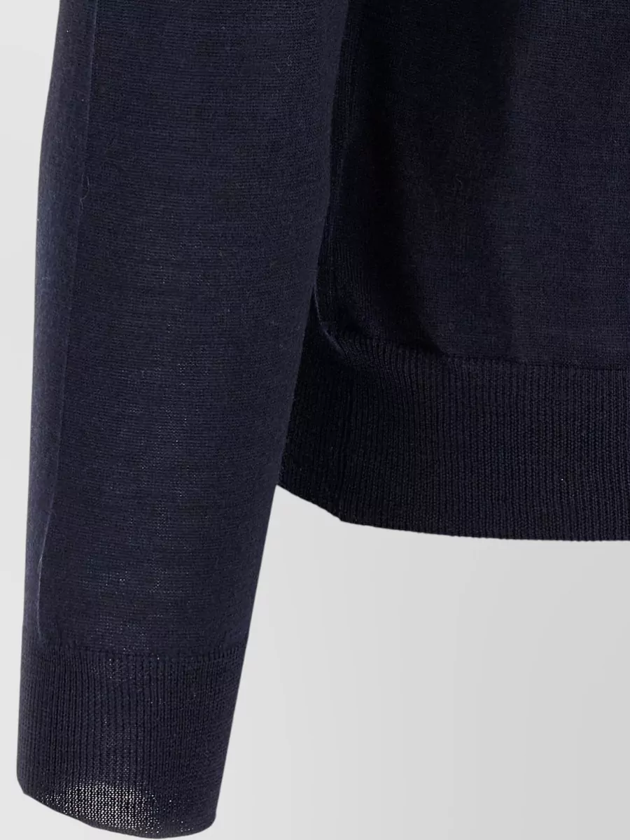Barba Wool Silk V-Neck Long-Sleeve Jumper