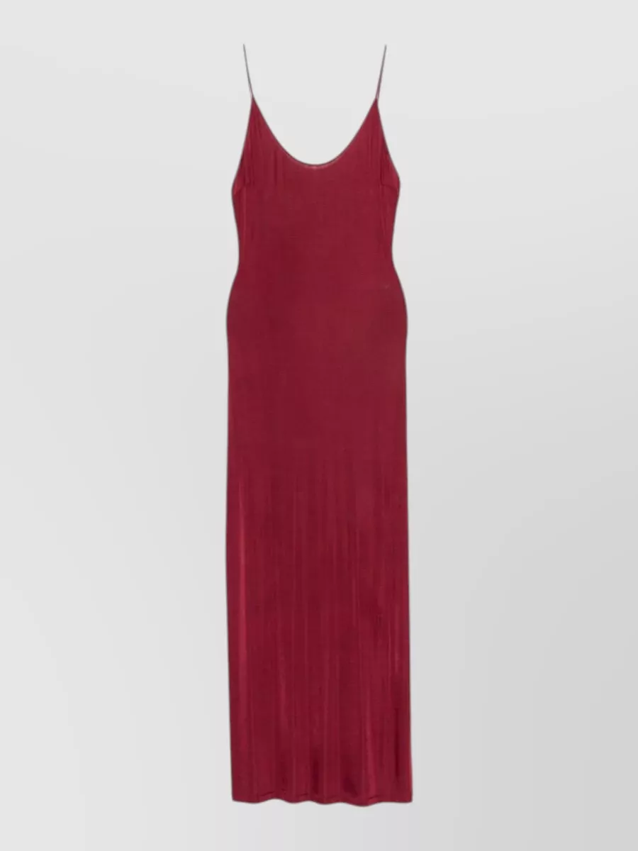 Saint Laurent viscose semi-sheer maxi dress