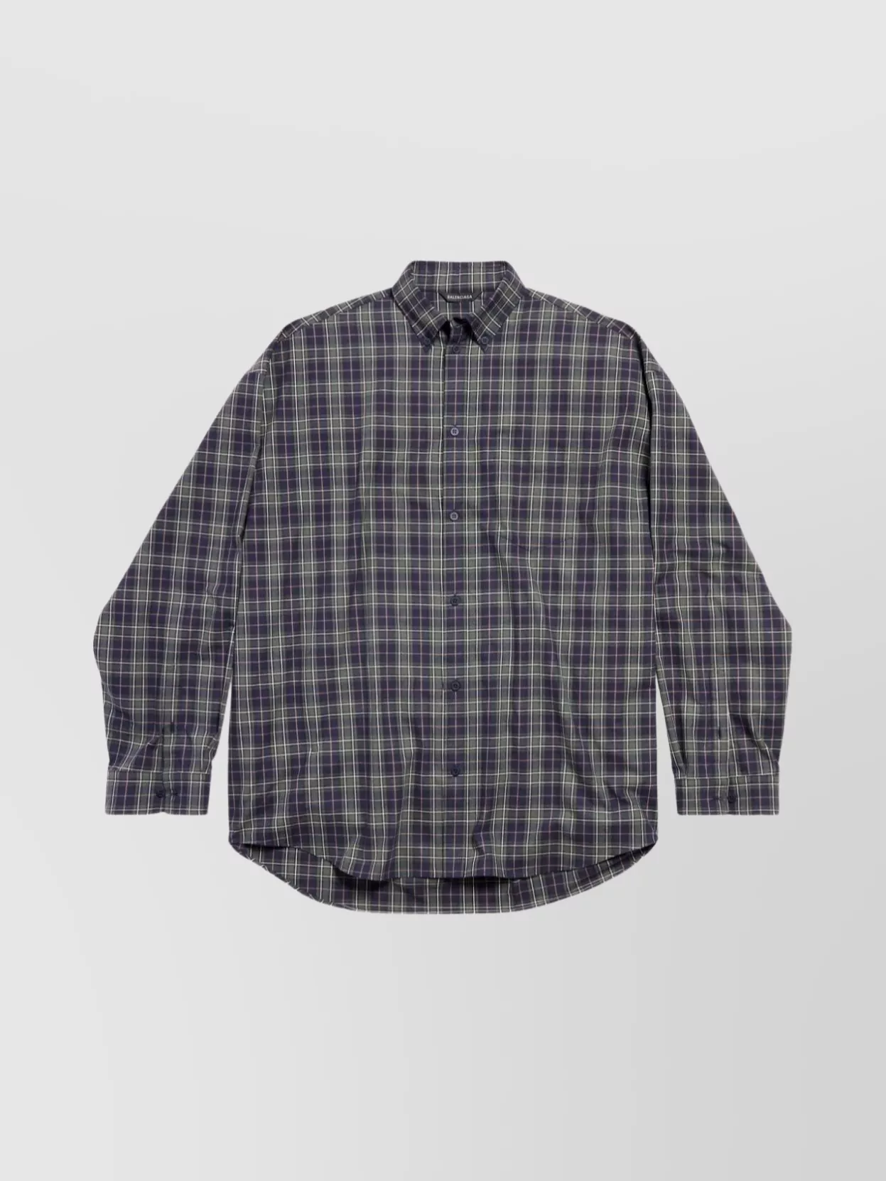 Balenciaga Flannel Shirt Check Motif