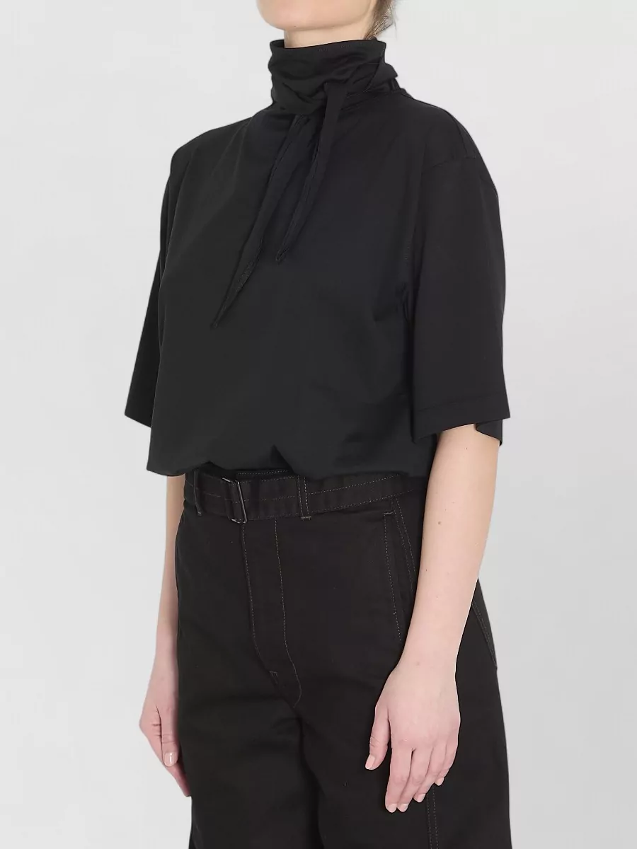 Lemaire T Shirt And Attached Neck Scarf Top