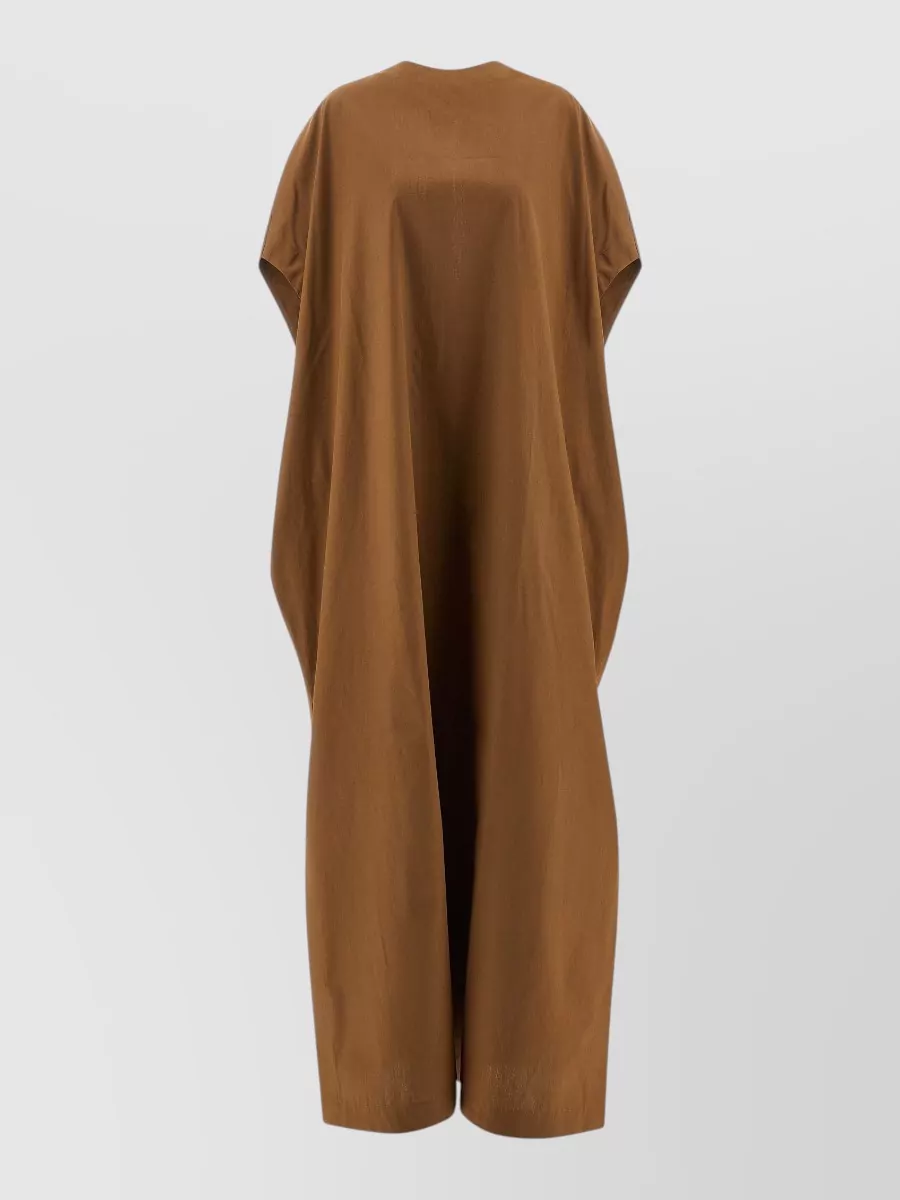 Armarium Cotton V-Neck Short-Sleeve Maxi Dress