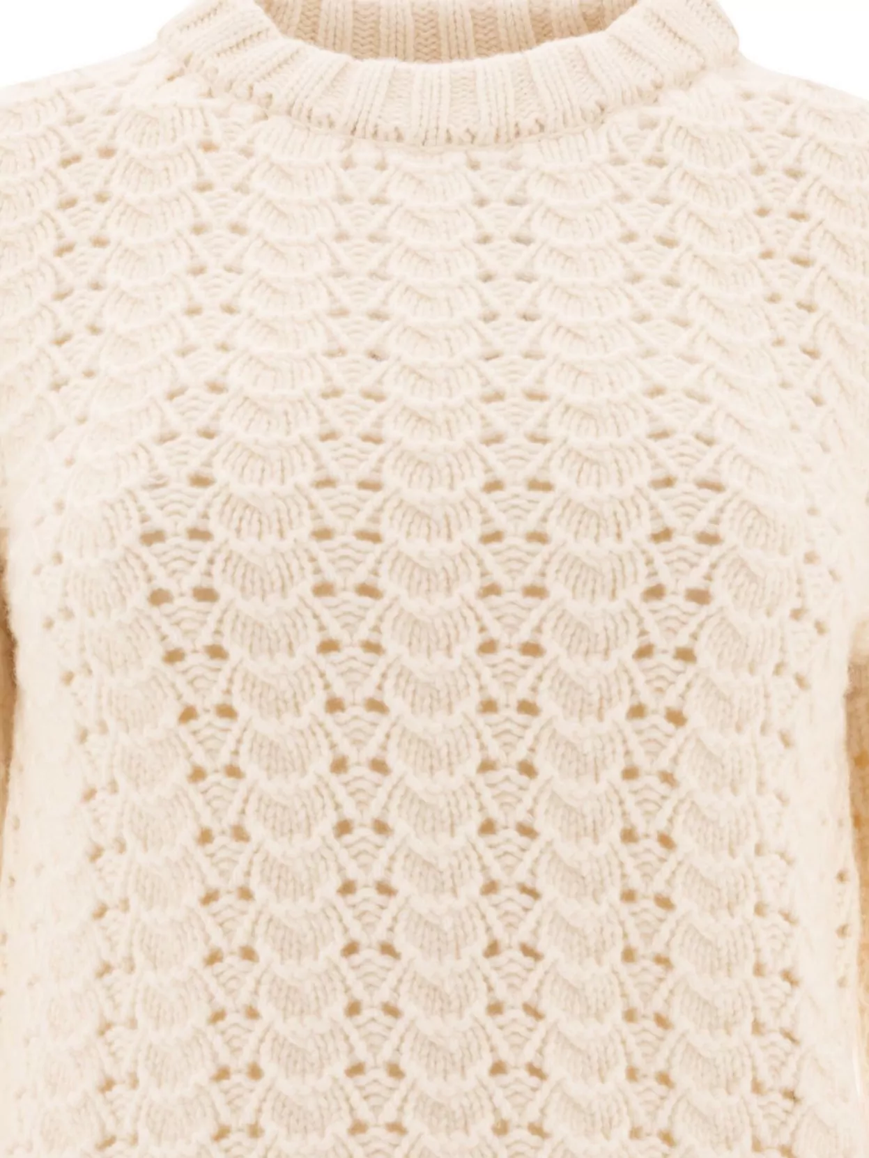 Aspesi Cable Knit Mock Neck Sweater