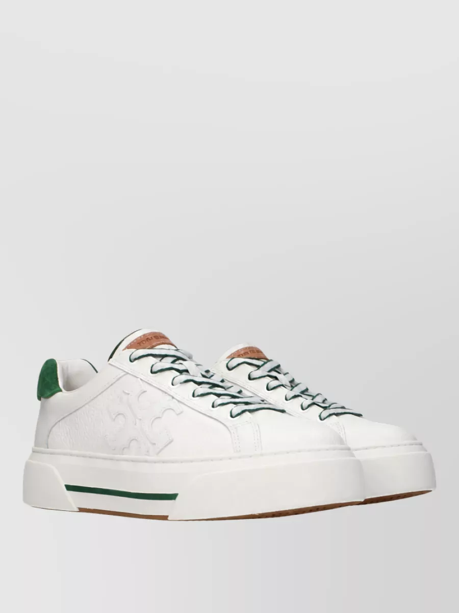 Tory Burch Leather Lace-Up Sneakers