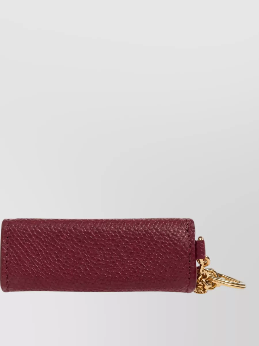 Valentino Garavani Leather Lipstick Keychain