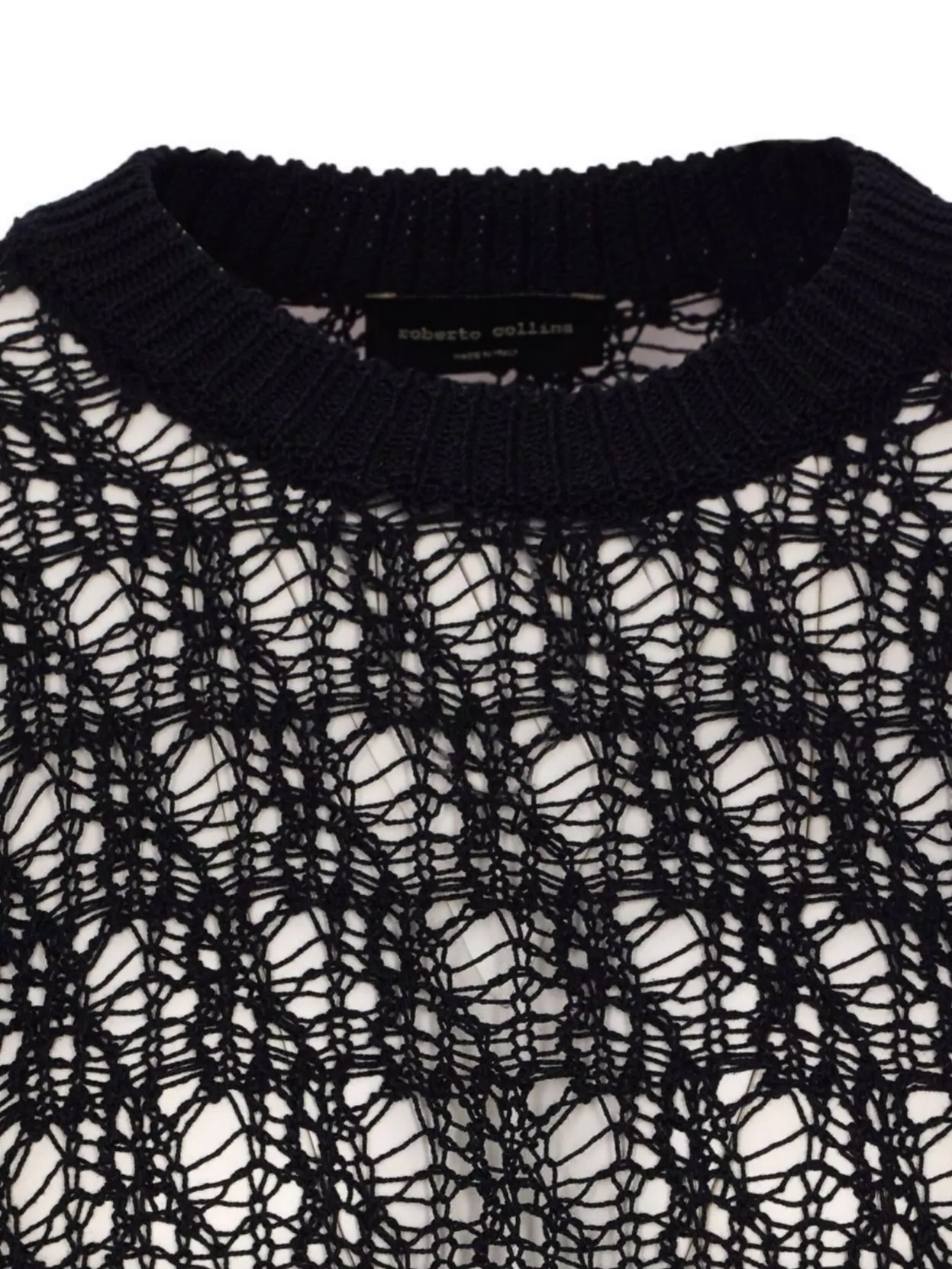 Roberto Collina Crew Neck T-Shirt With Open Knit Design