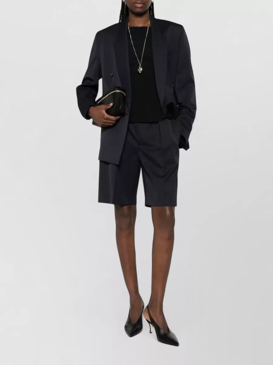 Victoria Beckham Wool Blend Tailored Shorts