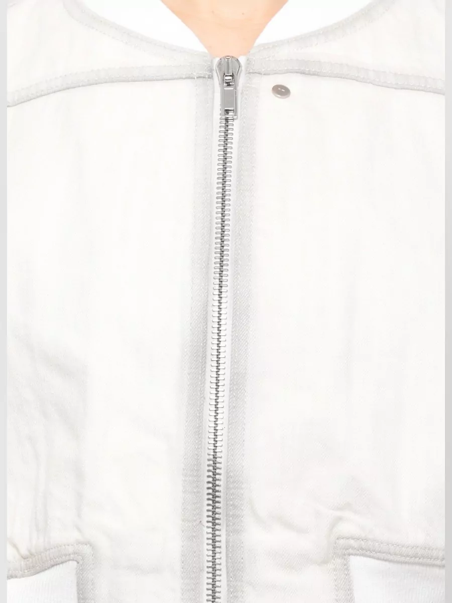 Rick Owens Drkshdw Cotton Cropped Sleeveless Bomber Vest