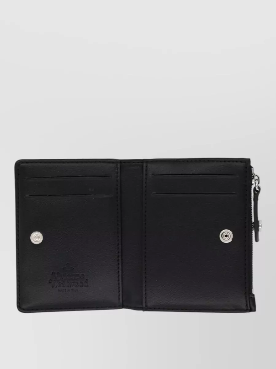 Vivienne Westwood Logo Card Holder Wallet Snap Button