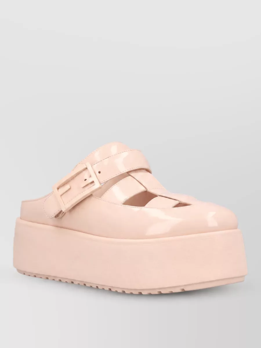 Fendi patent leather clogs