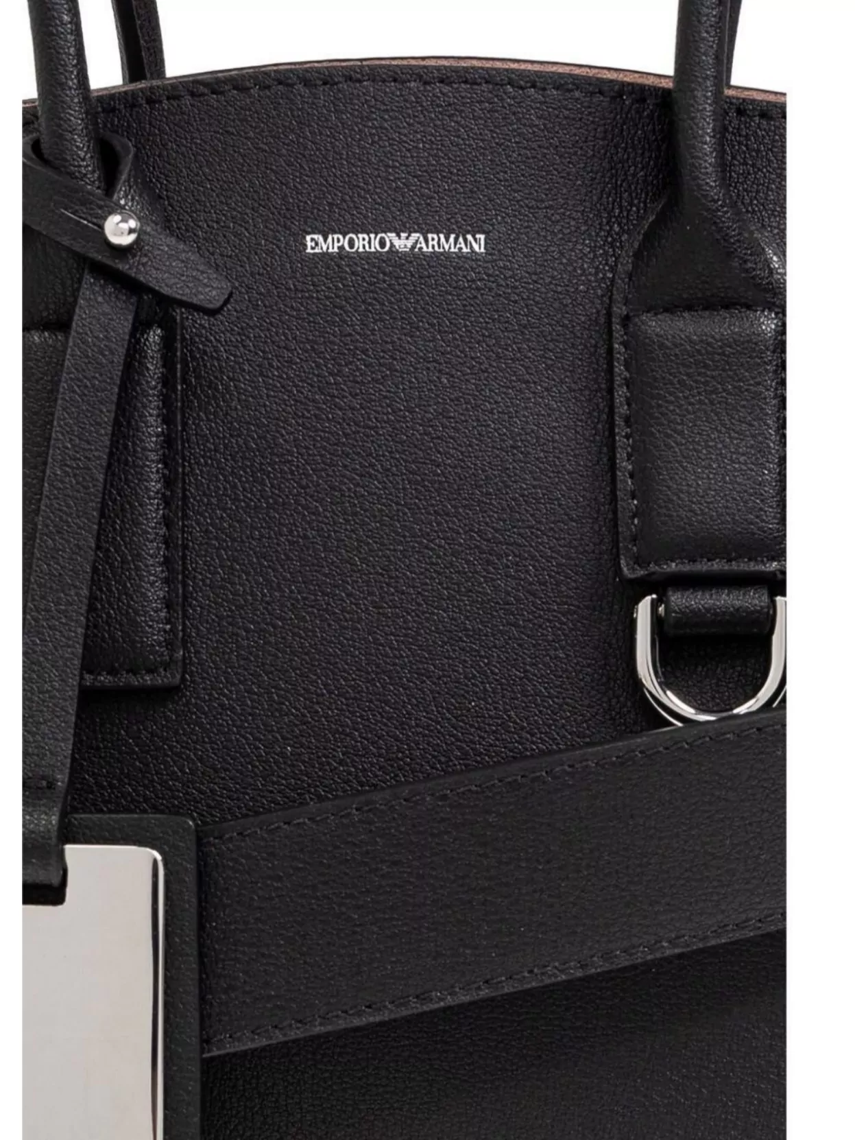Emporio Armani Medium Tote Bag In Recycled Leather