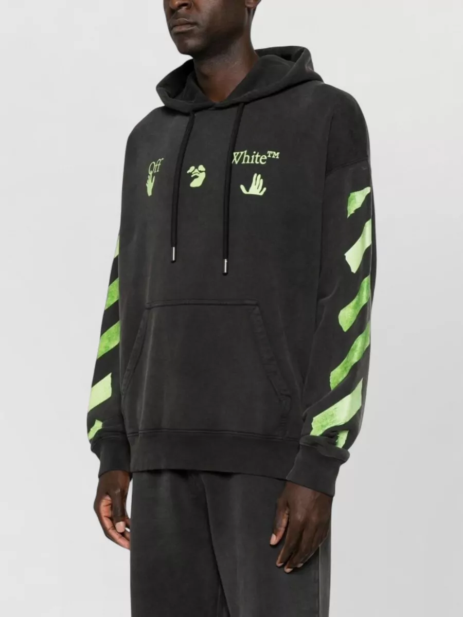 Off-White Cotton Relaxed-Fit Hoodie