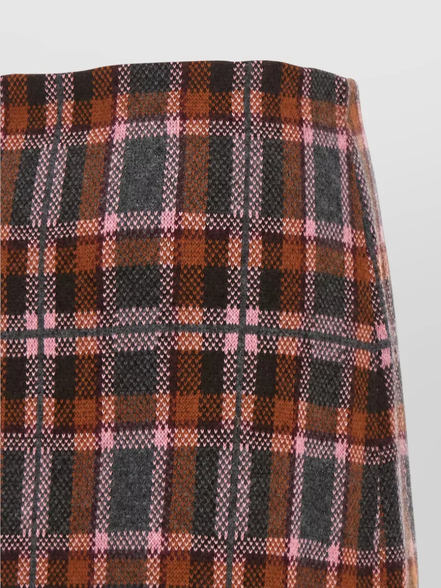 Guest In Residence Wool Cashmere Tartan Wrap Mini Skirt