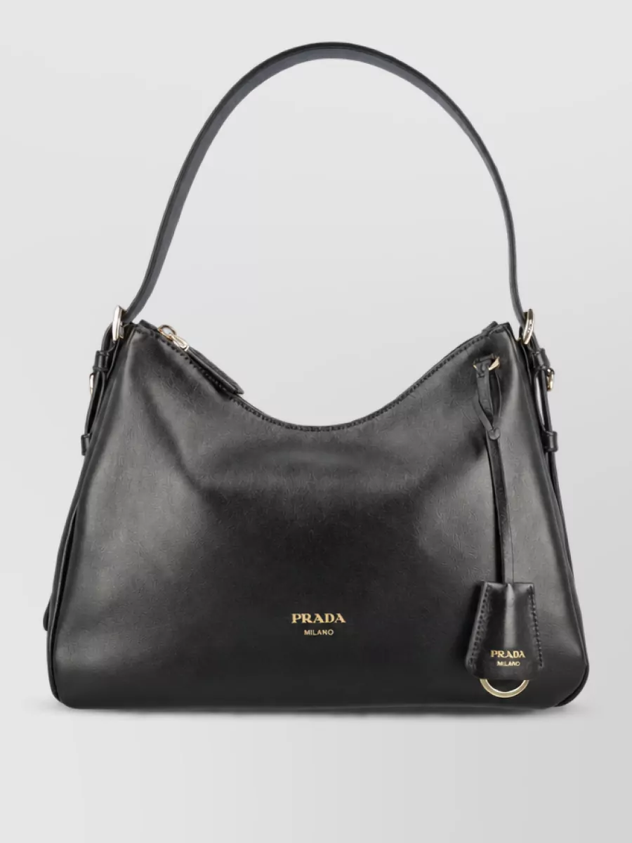 Prada shoulder leather clutch bag