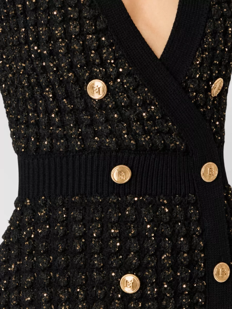 Elisabetta Franchi Cotton Ribbed Knit Dress