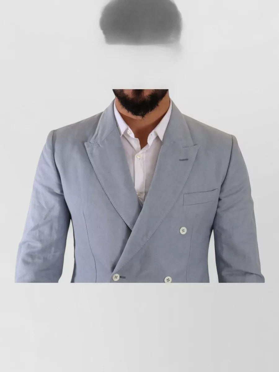 Dolce&Gabbana Linen Slim-Fit Double-Breasted Blazer