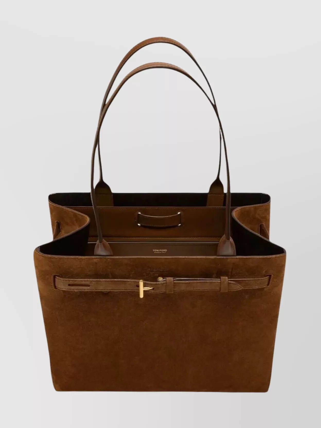 Tom Ford Medium Tote Bag In Suede And Smooth Calf