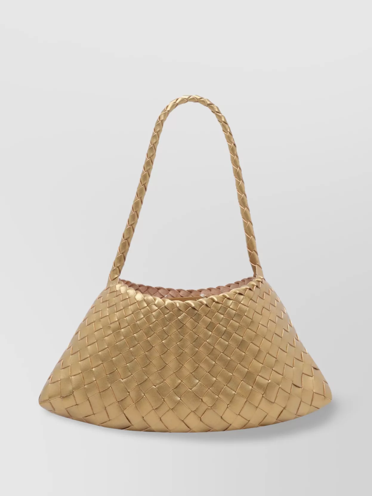 Dragon Diffusion Woven Leather Basket Shoulder Bag