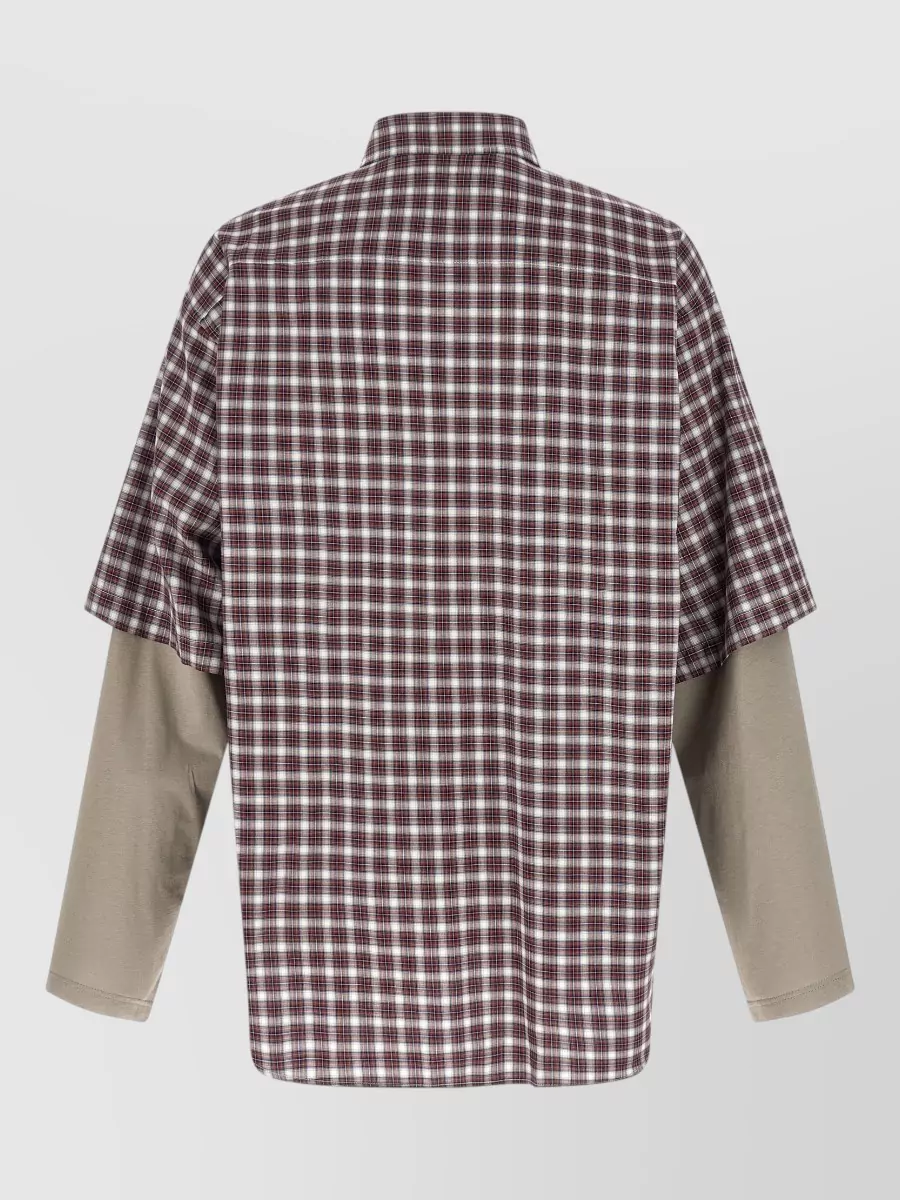 Balenciaga Checked Cotton Long-Sleeve Shirt