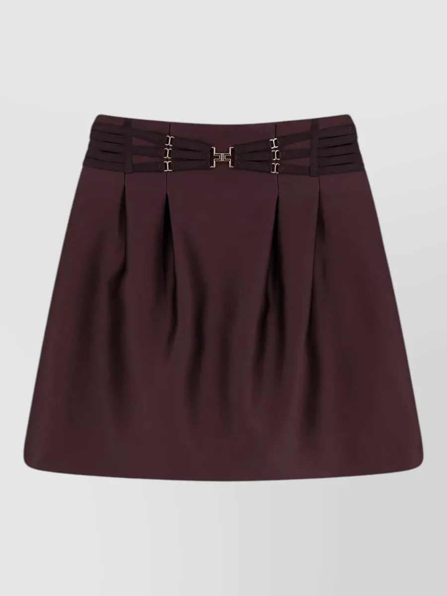 Elisabetta Franchi Satin high-waisted mini skirt