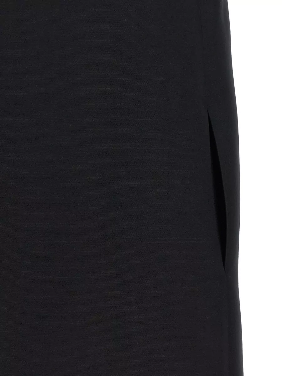 Valentino Garavani Silk Virgin Wool Lace Trim Crystal Embellished Mini Dress