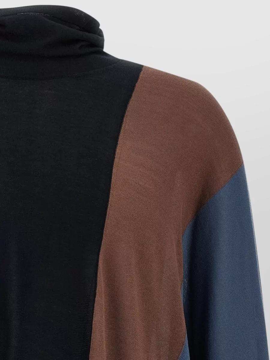 Kiko Kostadinov Silk-Blend High-Neck Asymmetric Sweater