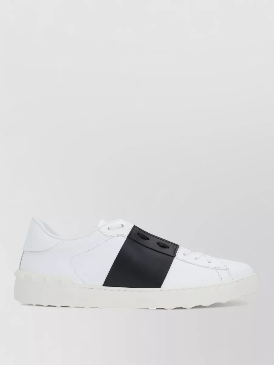 Valentino Low Top Sneakers Round Toe Rubber Sole