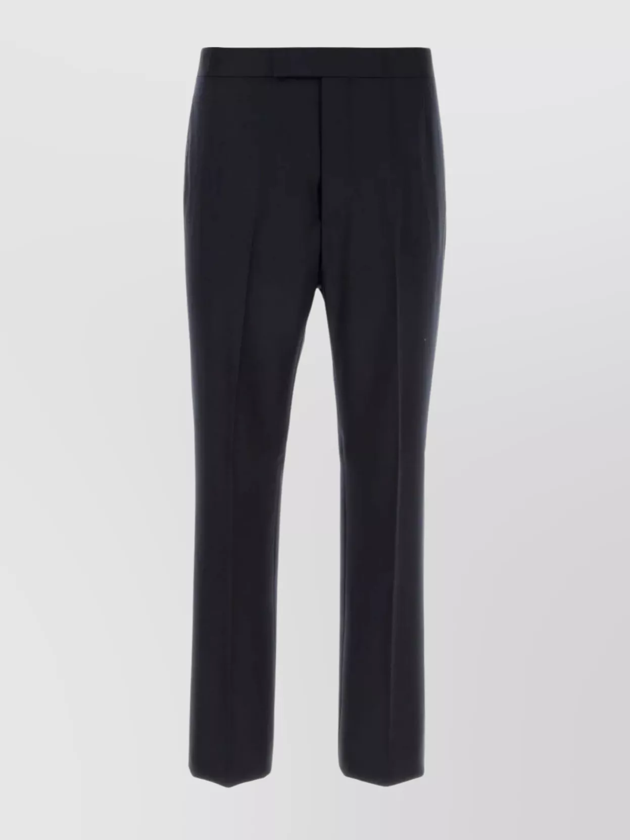 Shop Thom Browne Wool Trousers With Back Welt Pockets