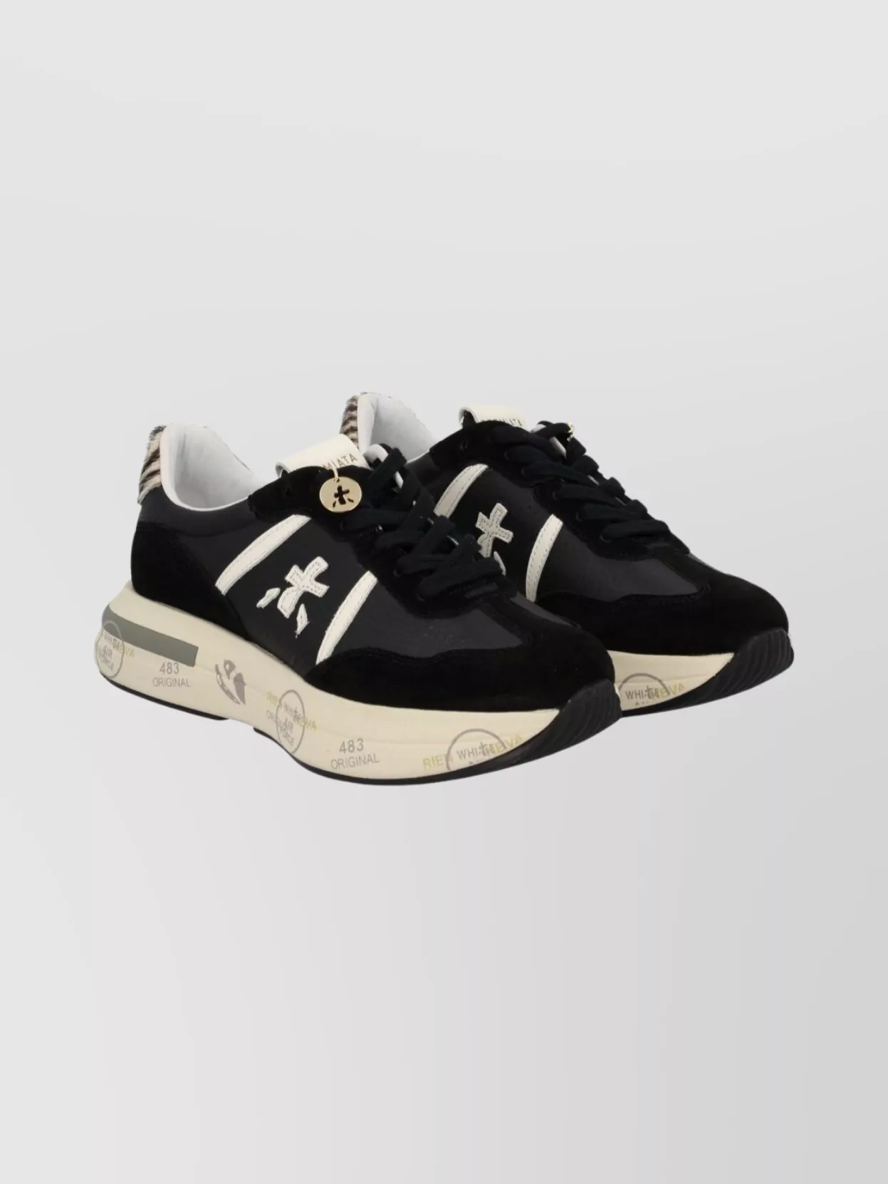 Premiata Animal Print Low-Top Sneakers With Contrast Sole