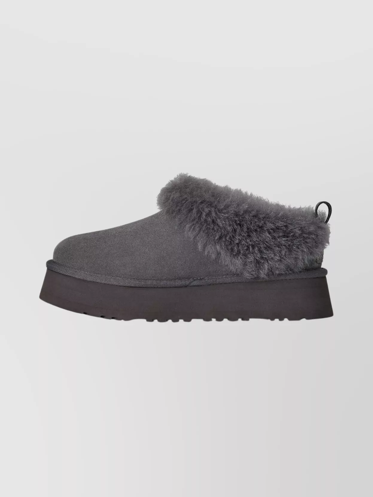 Ugg Tazzelle Suede Mules Sheepskin Collar