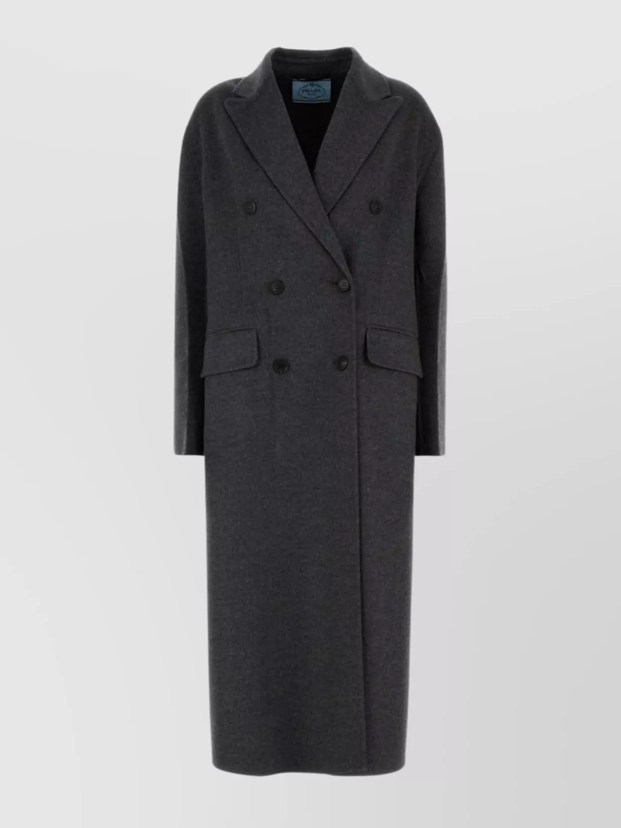 Prada Double-breasted Wool And Cashmere Coat In Black