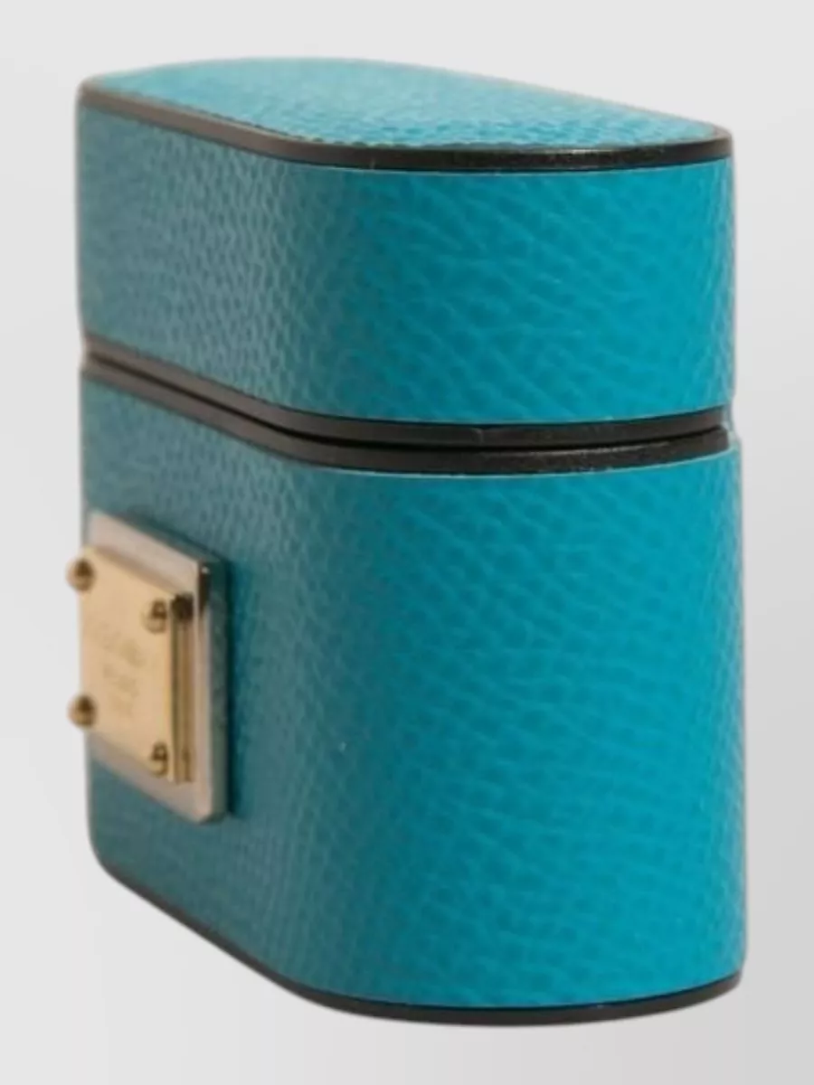 Dolce&Gabbana Leather Logo-Plaque Airpods Case