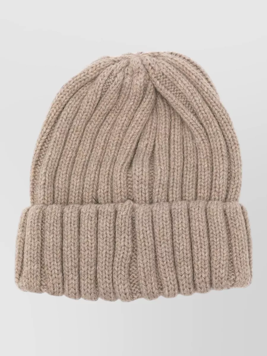 Borsalino Ribbed Cashmere Beanie