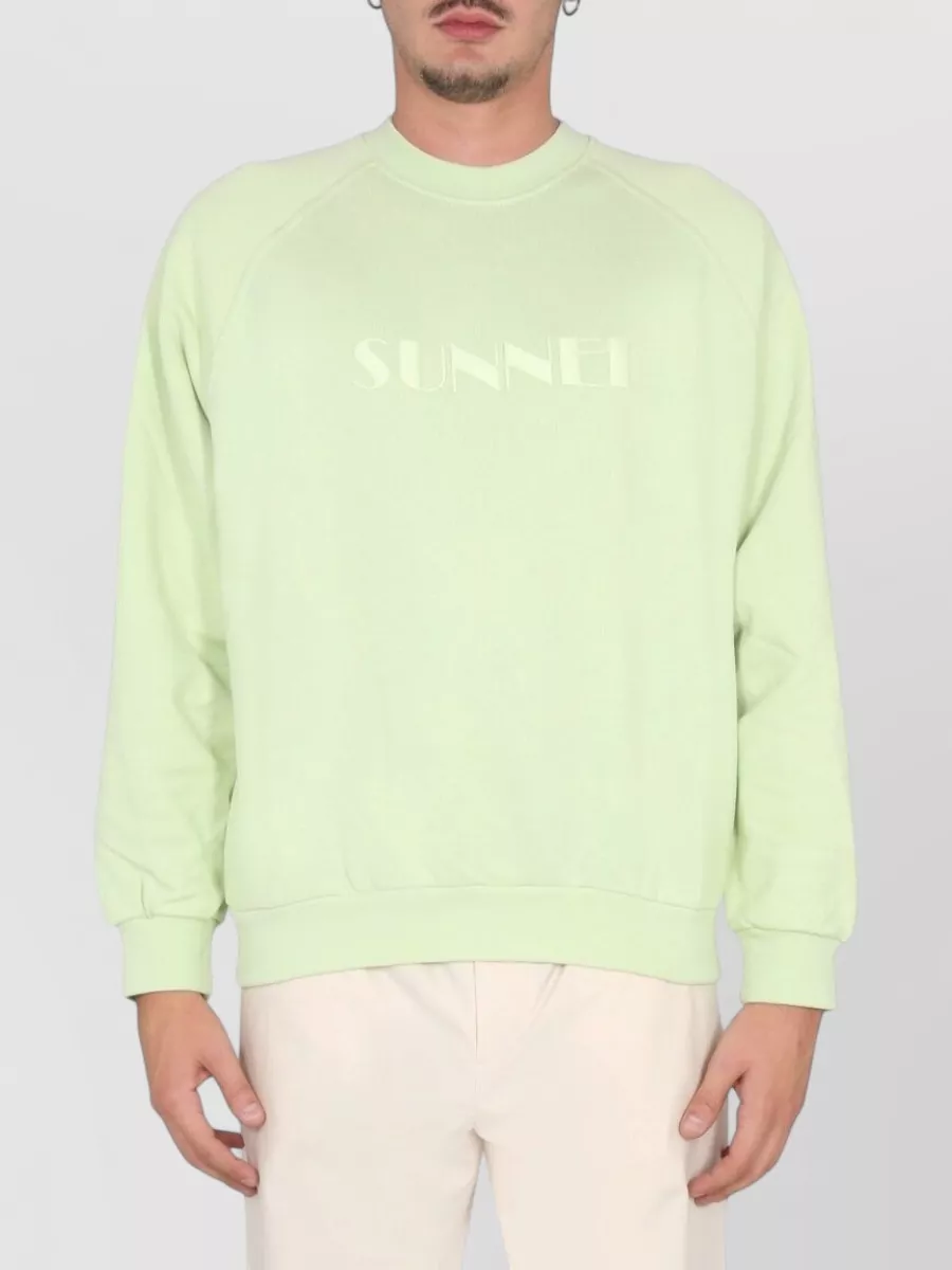 Sunnei logo print cotton sweatshirt
