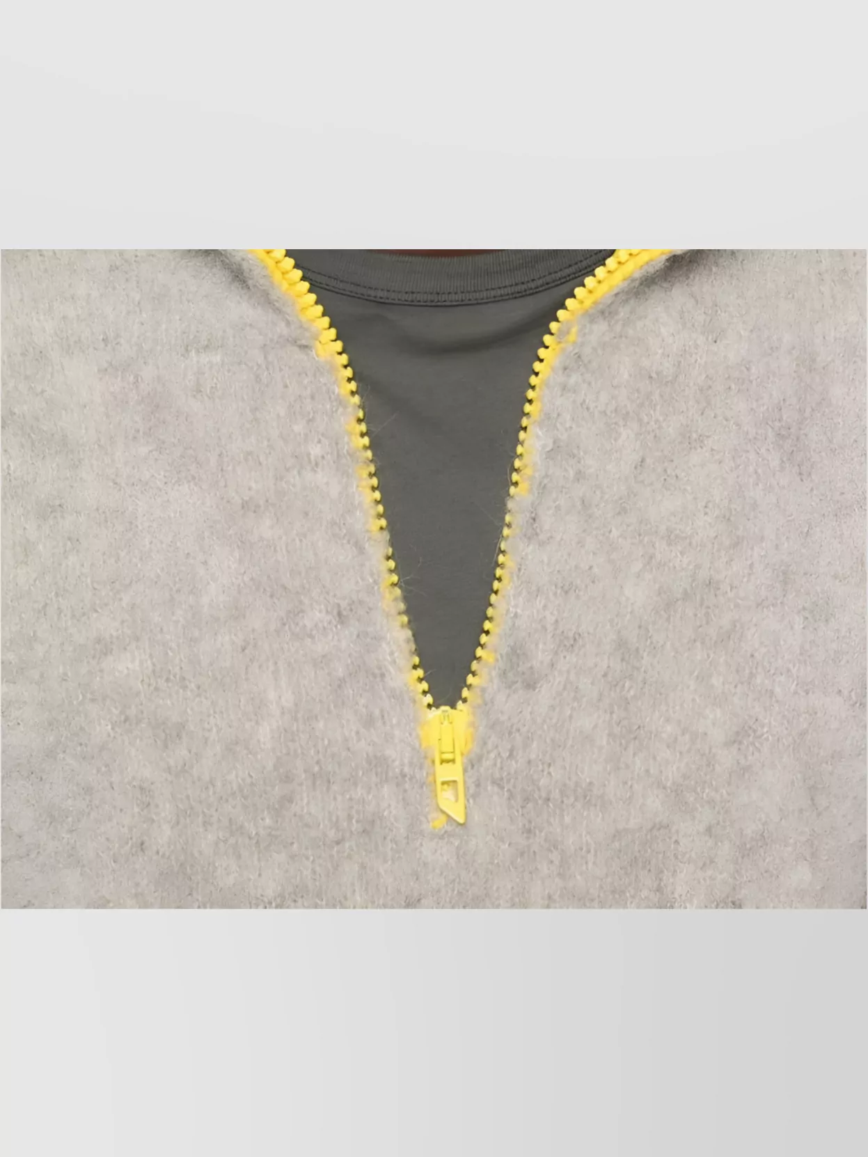 Diesel High Collar Textured Knitwear Zipper