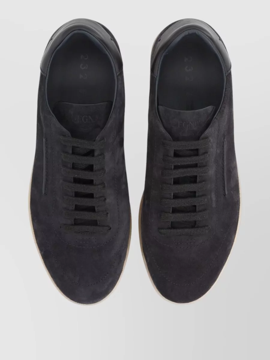 Zegna Suede Low-Top Sneakers